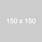 A gray placeholder square with the text '150 x 150' centered in white.